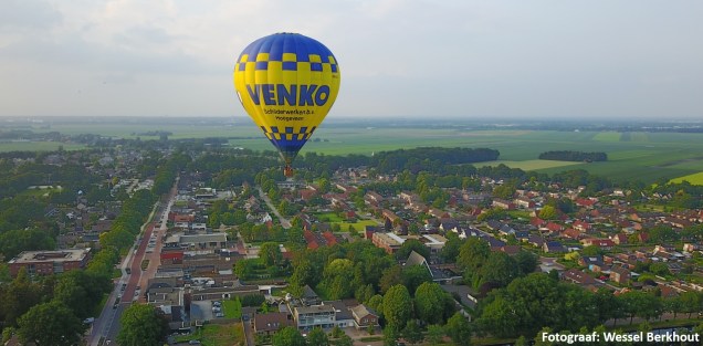 Ballonvaren boven Erica